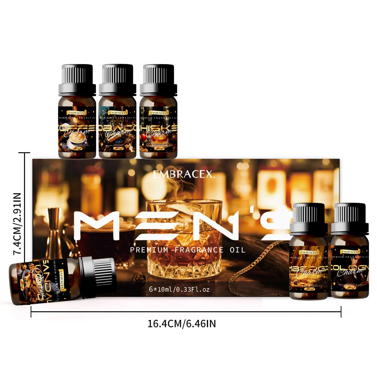 6PC/1PC Men essential oils Gifts Man Perfume Aromatherapy Essential Oils Lasting Perfumes Candles Making