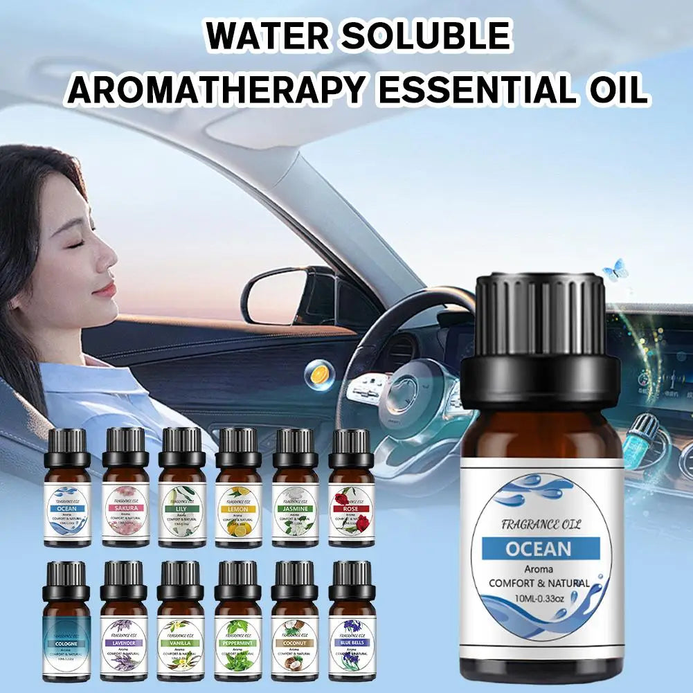 10ml Aromatherapy Essential Oil For Aroma Diffuser Air Humidifier Water Soluble Air Freshener Scents Air Condition Fragrance Oil